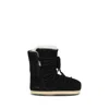 Moon Boot Suede And Shearling Ankle Boots In Black