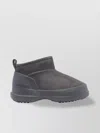 Moon Boot Suede Ankle Boots With Flat Rubber Sole
