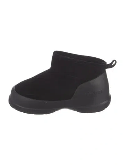 Pre-owned Moon Boot Suede Boots In Black