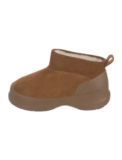 Pre-owned Moon Boot Suede Boots In Brown