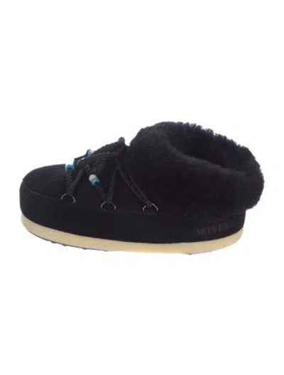Pre-owned Moon Boot Suede Sneakers In Blue