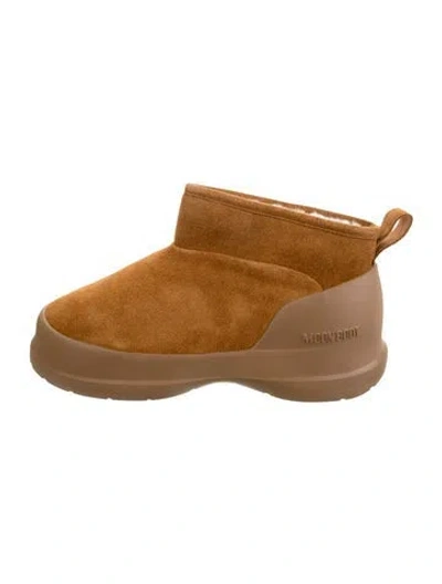 Pre-owned Moon Boot Suede Snow Boots In Brown