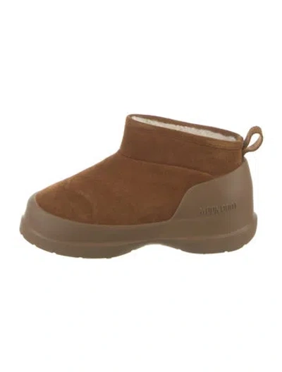 Pre-owned Moon Boot Suede Snow Boots In Brown