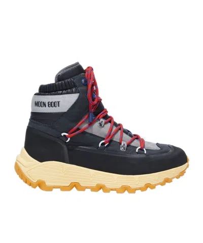 Moon Boot Tech Biker Ankle Boots In Black