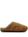 Moon Boot Teddy Lace-up Slippers In Brown