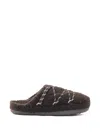 Moon Boot Mb Teddy Decorative Stitching Slippers In Multi