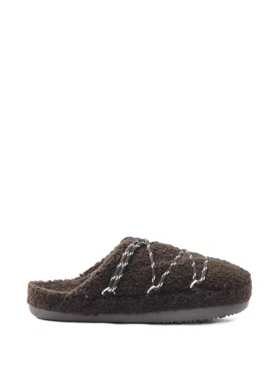 Moon Boot Teddy Slip-on Slippers In Brown