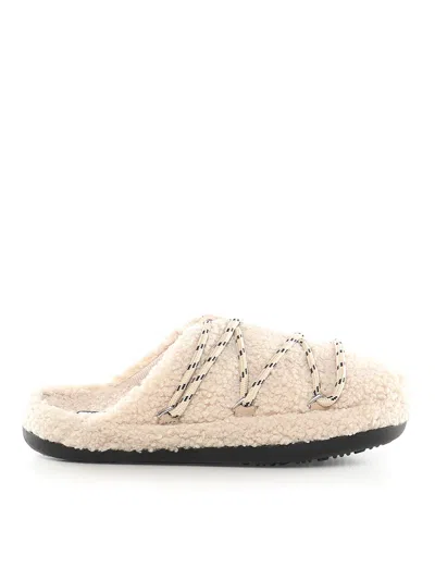 Moon Boot Teddy Slipper In Sand