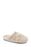 Moon Boot Teddy Texture Slippers Flat Sole Lace In Multi