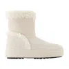Moon Boot Tina Boots  Leather White In White