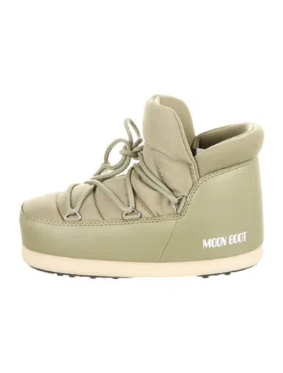 Pre-owned Moon Boot Babies' Toddler Boys' Evx Pumps Nylon In Green