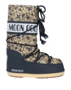 Moon Boot Toddler Girl Ankle Boots Navy Blue Size 10c Textile Fibers In Navy Blue