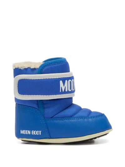 Moon Boot Babies' Touch-strap Boots In Blue