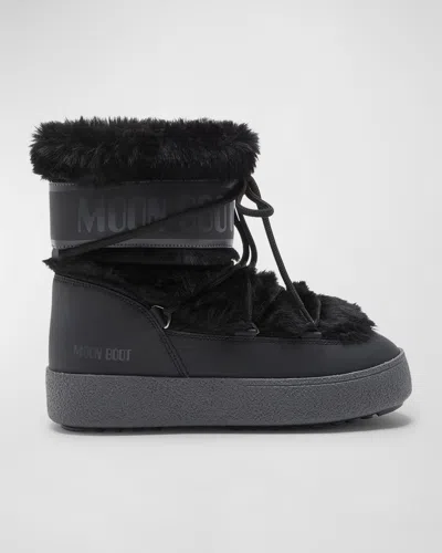 MOON BOOT TRACK FAUX FUR ANKLE SNOW BOOTS