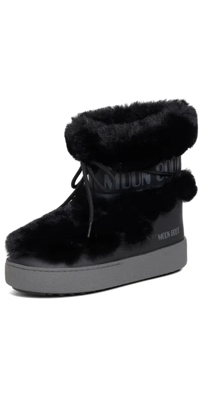 Moon Boot Women's Ltrack Faux Fur Cold Weather Boots In Black