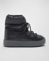 Moon Boot Track Nylon Lace-up Snow Boots In Black