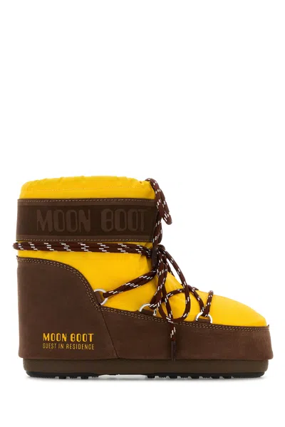 MOON BOOT STIVALETTI ICON LOW MOON BOOT X GUEST IN RESIDENCE   BICOLOR IN TESSUTO E PELLE SCAMOSCIATA  DONNA
