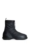 Moon Boot Men Black Green Logo Ankle Boots In Black