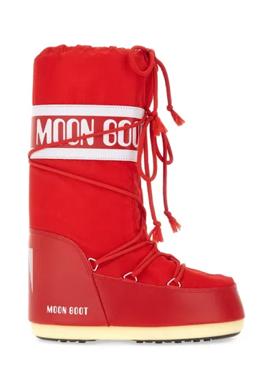 Moon Boot Unisex Icon Mini Boots In Red