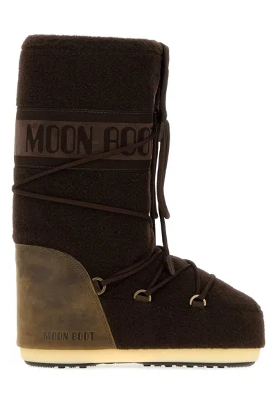 Moon Boot Unisex Icon Mini Felt Boots In Brown