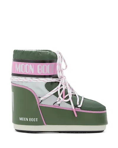 Moon Boot Unisex Mb Icon Low Space Racing Boots In Green