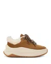 Moon Boot Unisex Moon247 City Shearling Sneakers In Brown