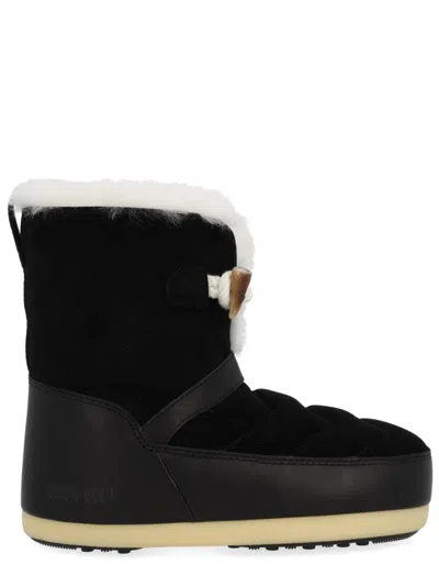 Moon Boot Unisex Shearling-lined Winter Boots In Black