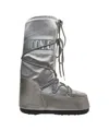 Moon Boot Water-repellent Ankle Boots With Lace Closure In Gray