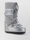 Moon Boot Waterproof Padded Knee High Boots Platform Sole In Gray