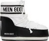 Moon Boot White & Black Icon Low Nylon Boots In A001 - White