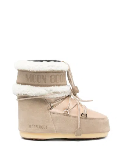 Moon Boot White Ankle Boots In Neutral