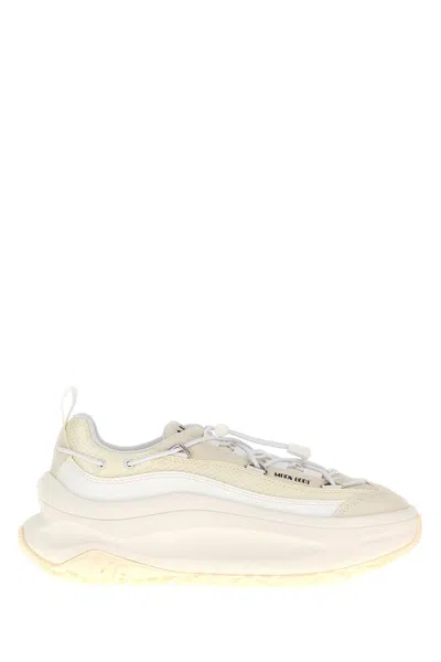 Moon Boot White Fabric Moon247 Sneakers In Pink