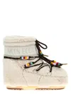 Moon Boot Icon Low Embellished Faux-fur And Suede-trimmed Shell Snow Boots In White