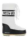 Moon Boot Icon Shell And Faux Leather Snow Boots In White