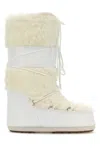 Moon Boot White Logo Boots In Neutral