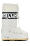 Moon Boot White Nylon And Synthetic Leather Icon Boots In Metallic
