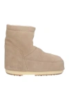 Moon Boot Woman Ankle Boots Beige Size 5.5-7 Leather