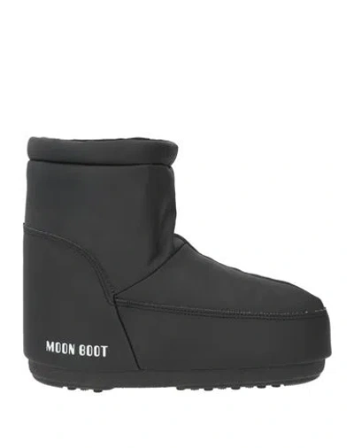 Moon Boot Woman Ankle Boots Black Size 10-11.5 Textile Fibers