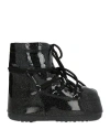 Moon Boot Woman Ankle Boots Black Size 5.5-7 Textile Fibers In Multi