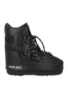 Moon Boot Woman Ankle Boots Black Size 6-7 Textile Fibers In Black