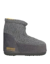 Moon Boot Dark Grey Fabric  X Guest In Residence Icon Low Ankle Boots In Gray