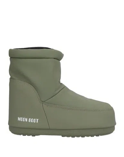 MOON BOOT MOON BOOT WOMAN ANKLE BOOTS MILITARY GREEN SIZE 8 SYNTHETISCHES MATERIAL