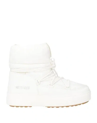 Moon Boot Woman Ankle Boots White Size 8.5 Textile Fibers