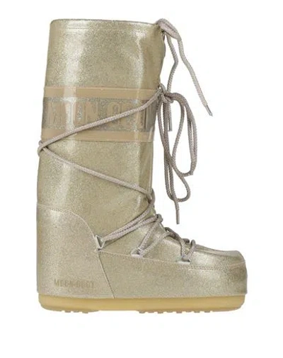 Moon Boot Woman Boot Gold Size 8-9.5 Synthetisches Material