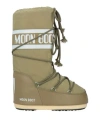 Moon Boot Woman Boot Military Green Size 4.5-7 Textile Fibers In Green