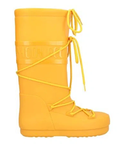 Moon Boot Woman Boot Ocher Size 8-8.5 Recycled Polyethylene In Yellow