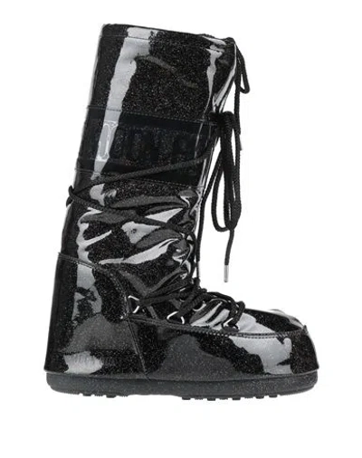 Moon Boot Woman Newborn Shoes Black Size 4.5-7 Plastic
