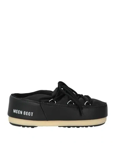 Moon Boot Woman Sneakers Black Size 8-8.5 Textile Fibers