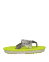 Moon Boot Woman Thong Sandal Lead Size 7 Leather, Pvc - Polyvinyl Chloride In Grey