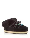 Moon Boot Mule Suede Beads Boots And Ankle Boots In Black/black